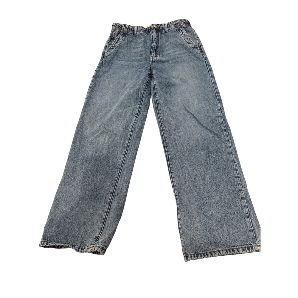 Pilcro Anthropologie High Rise Wide Leg Jeans Light Wash Blue Size 29